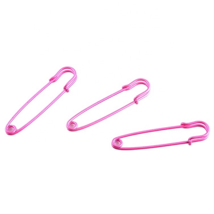 Pink cloth decorative skirt safety pin metal loop kilt pin safety