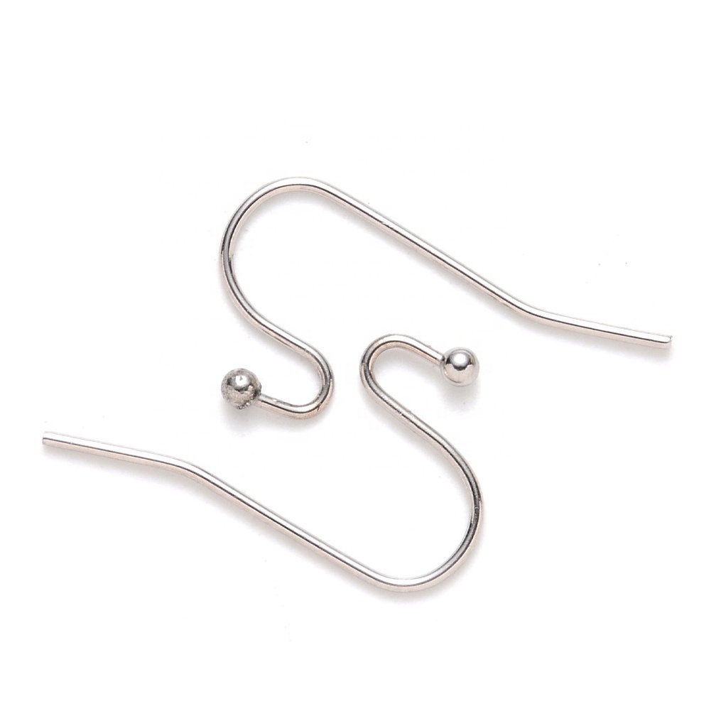 DIY jewelry making supplies ear wires hypoallergenic stainless steel earring hooks in stock