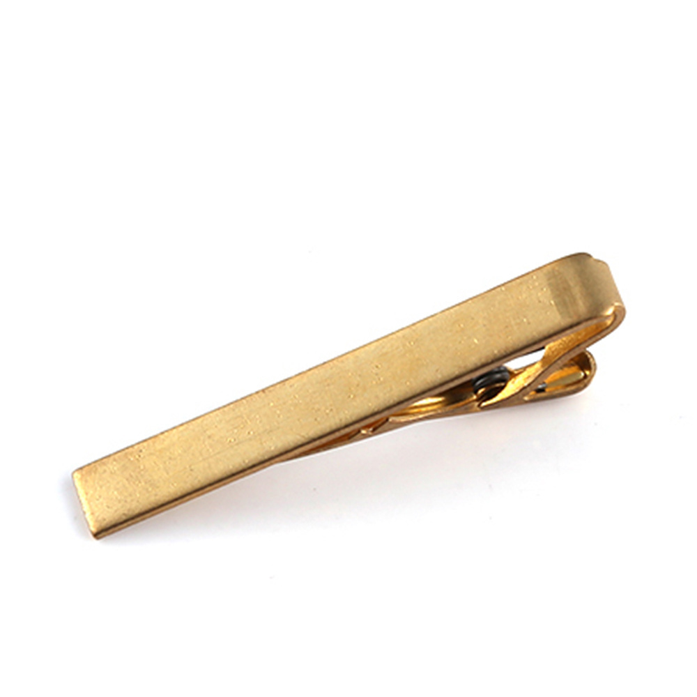 Raw Brass Tie Bar Shiny Gold Silver Plated Blank Tie Clips Metal with Custom Engraved Logo Accepted