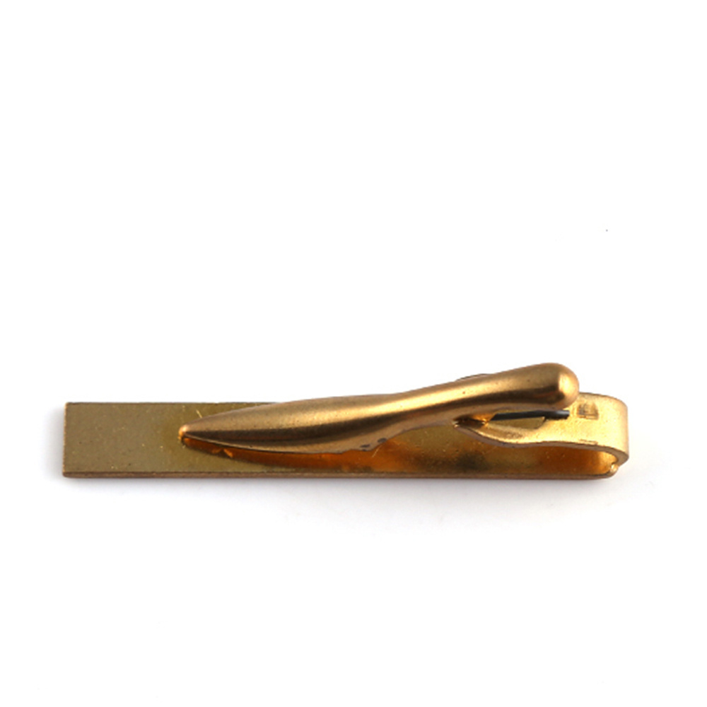 Raw Brass Tie Bar Shiny Gold Silver Plated Blank Tie Clips Metal with Custom Engraved Logo Accepted