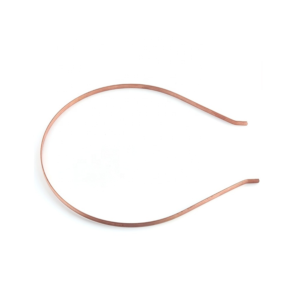 High Quality 4mm Width Eco Friendly Metal High Elastic Cute Headband for hairdressing DIY