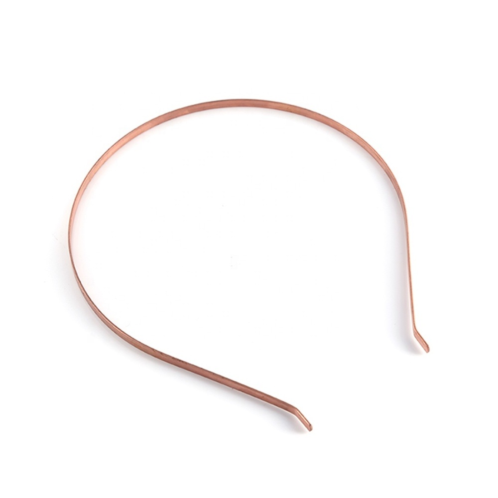 High Quality 4mm Width Eco Friendly Metal High Elastic Cute Headband for hairdressing DIY