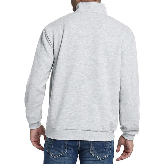 Men's Fashion Long Sleeve Color Spliced Polo Collar Sweatshirts Casual Lightweight Pullover With 1/4 Zipper Hoodies For Men