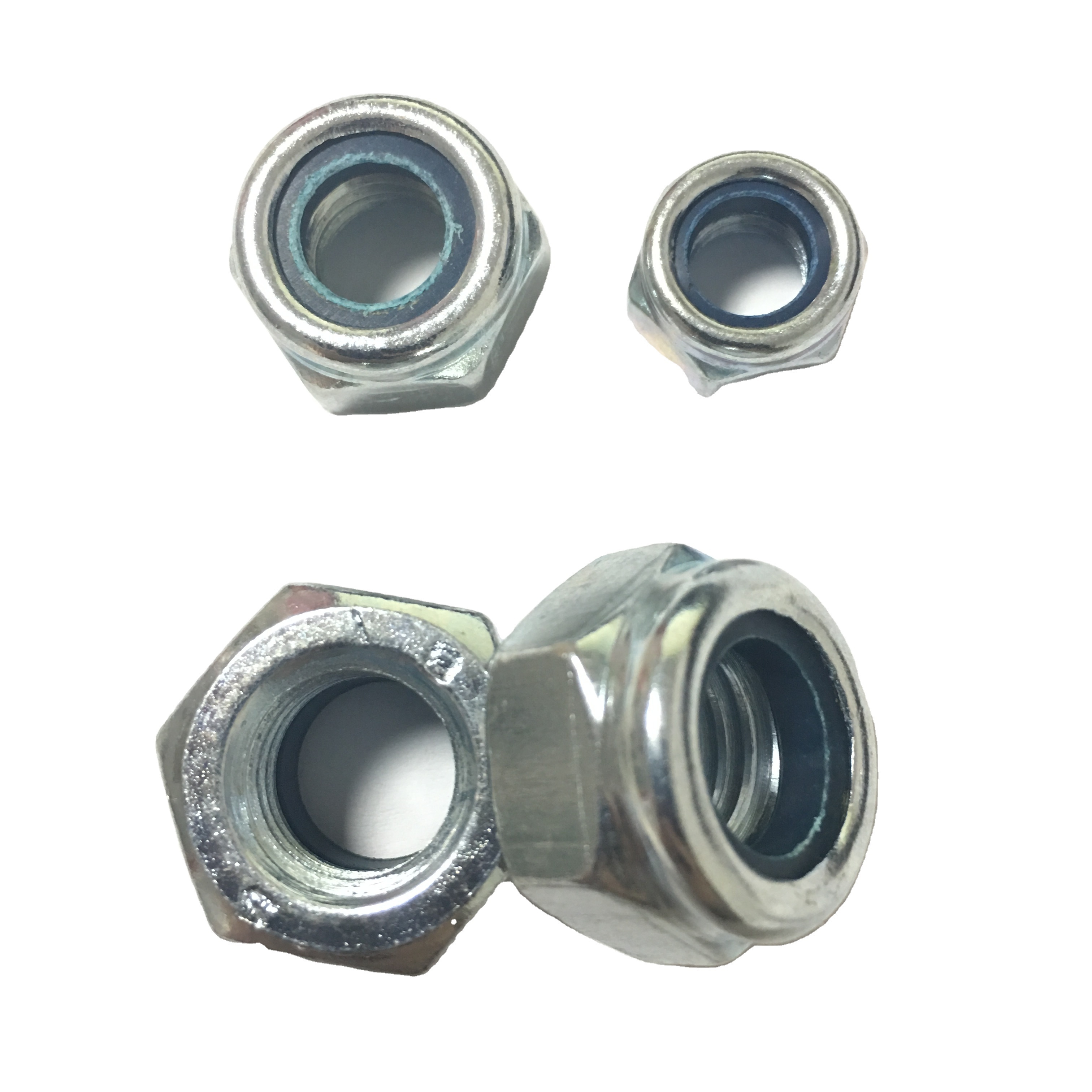 Chinese fastener manufacturer wholesale stainless steel 304 316 hexagon nylon lock nuts for machine screws nuts DIN982