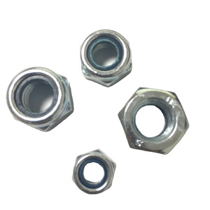 Chinese fastener manufacturer wholesale stainless steel 304 316 hexagon nylon lock nuts for machine screws nuts DIN982