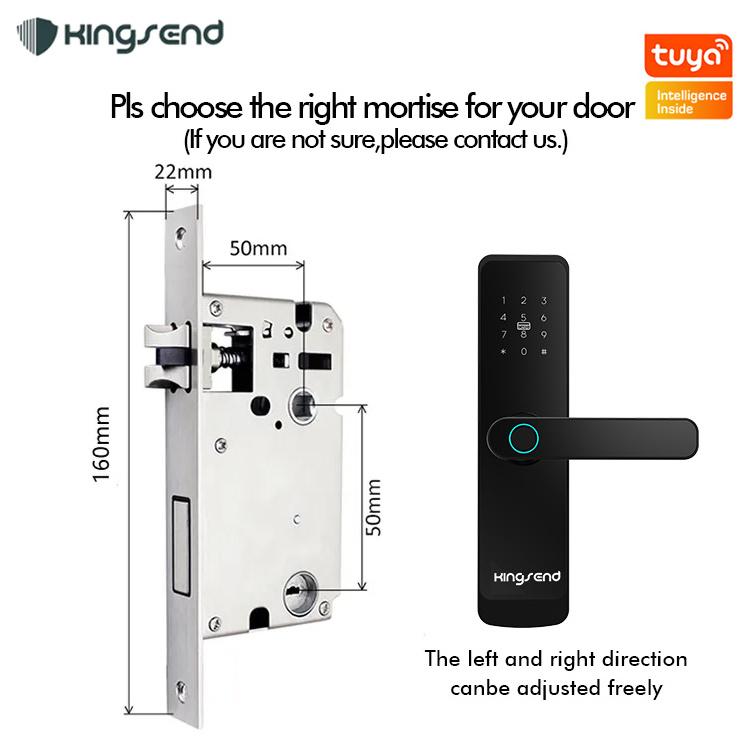 APP Home Cylinder 5050 Mortise Smart Electronic Digital Keypad NFC Code Door Lock WiFi for Home Electron