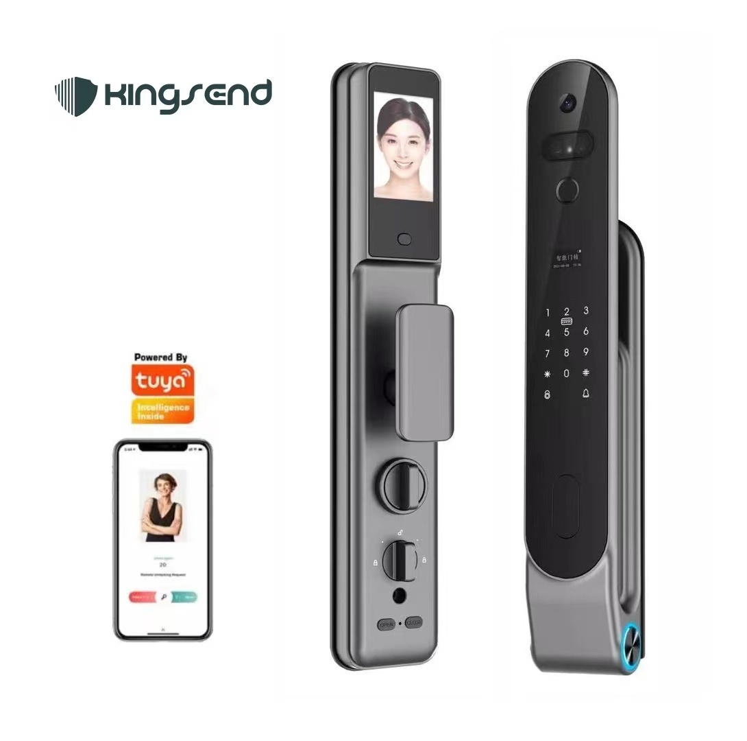 Wifi Smartlock Electronic Biometric Fingerprint Gate Smart Digital Exterior Security Front Door Lock With Camera