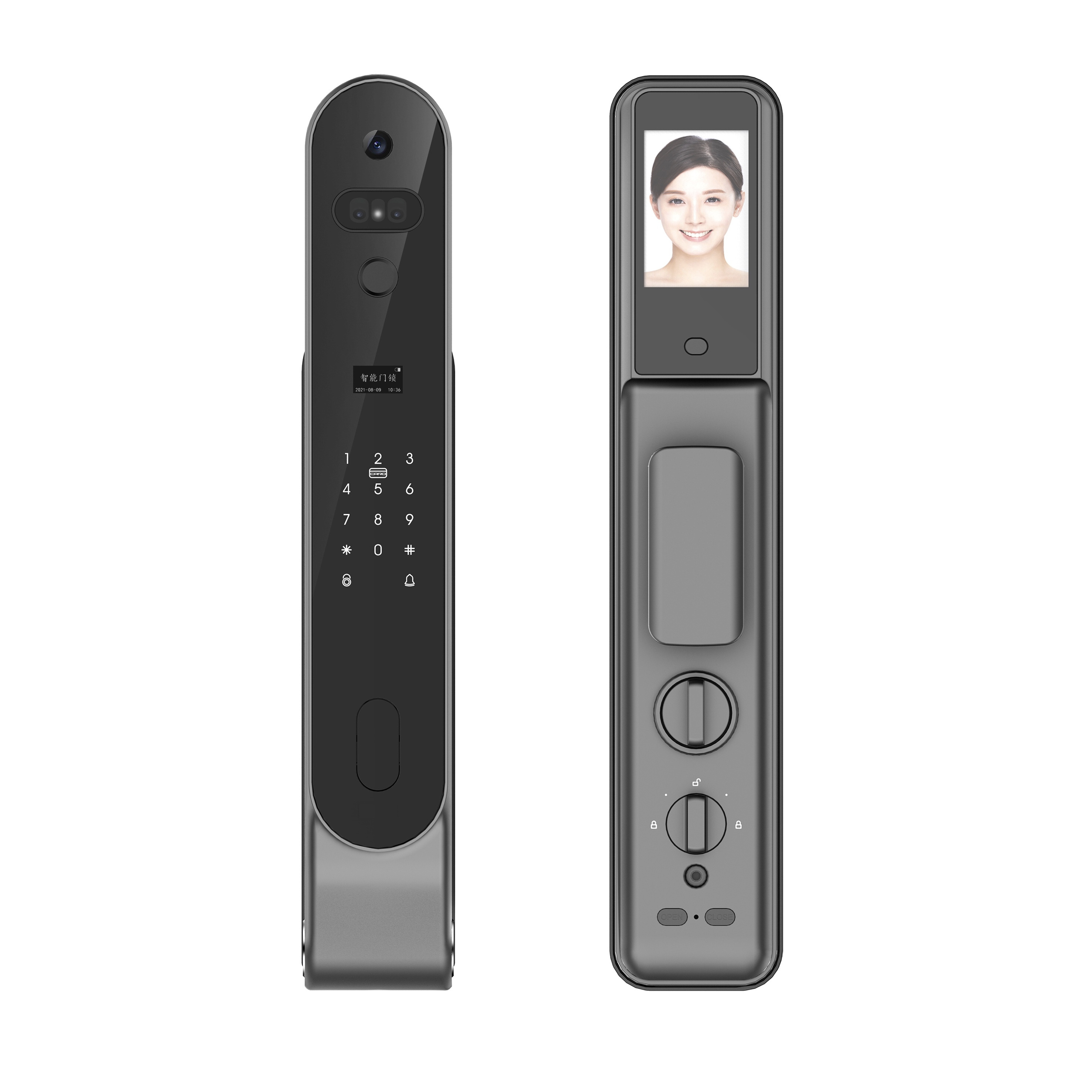 Wifi Smartlock Electronic Biometric Fingerprint Gate Smart Digital Exterior Security Front Door Lock With Camera