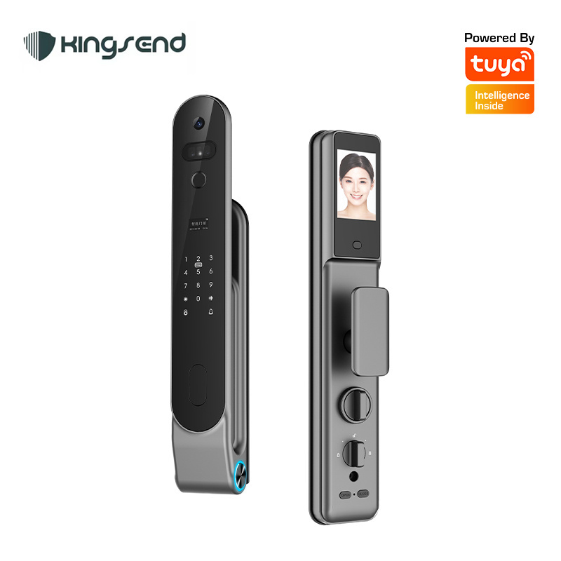 Wifi Smartlock Electronic Biometric Fingerprint Gate Smart Digital Exterior Security Front Door Lock With Camera