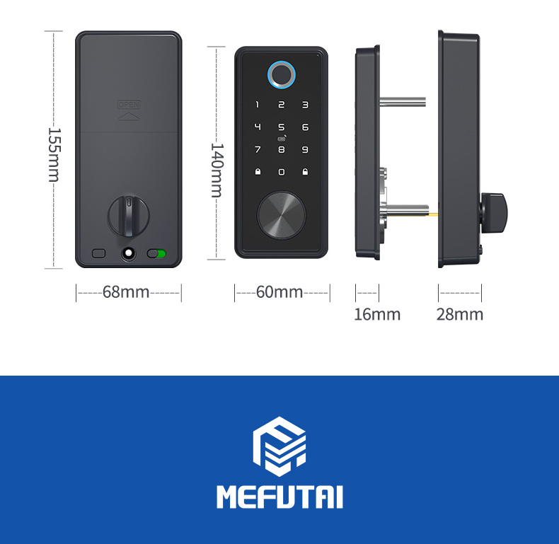 Automatic Deadbolt Ttlock App Card Keypad Smart Door Lock Tuya Hardware Key Fingerprint Biometric Wifi Ble Home