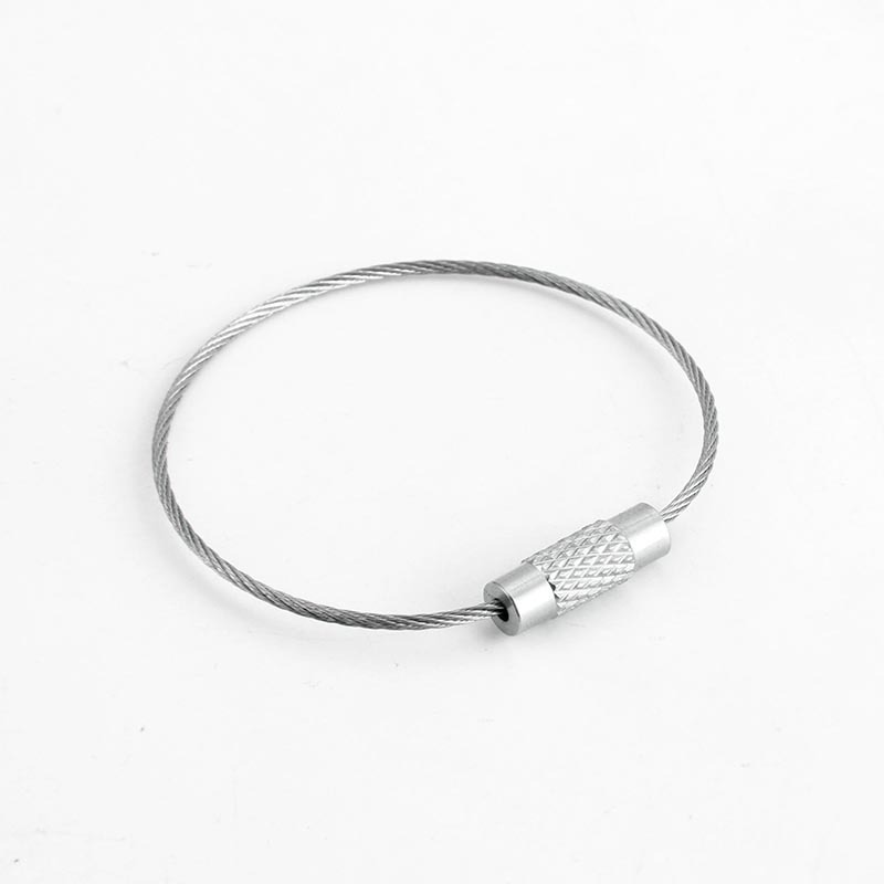 China Wholesale Stainless Steel Wire Keychain Cable Key Ring