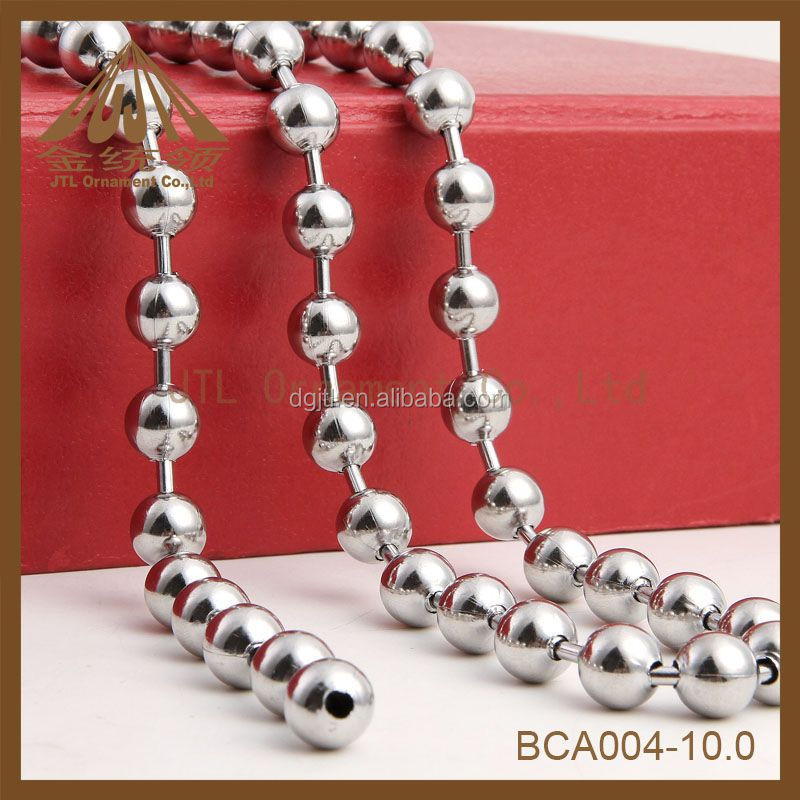 Factory Wholesale 10mm 304 Stainless Steel Ball Chain