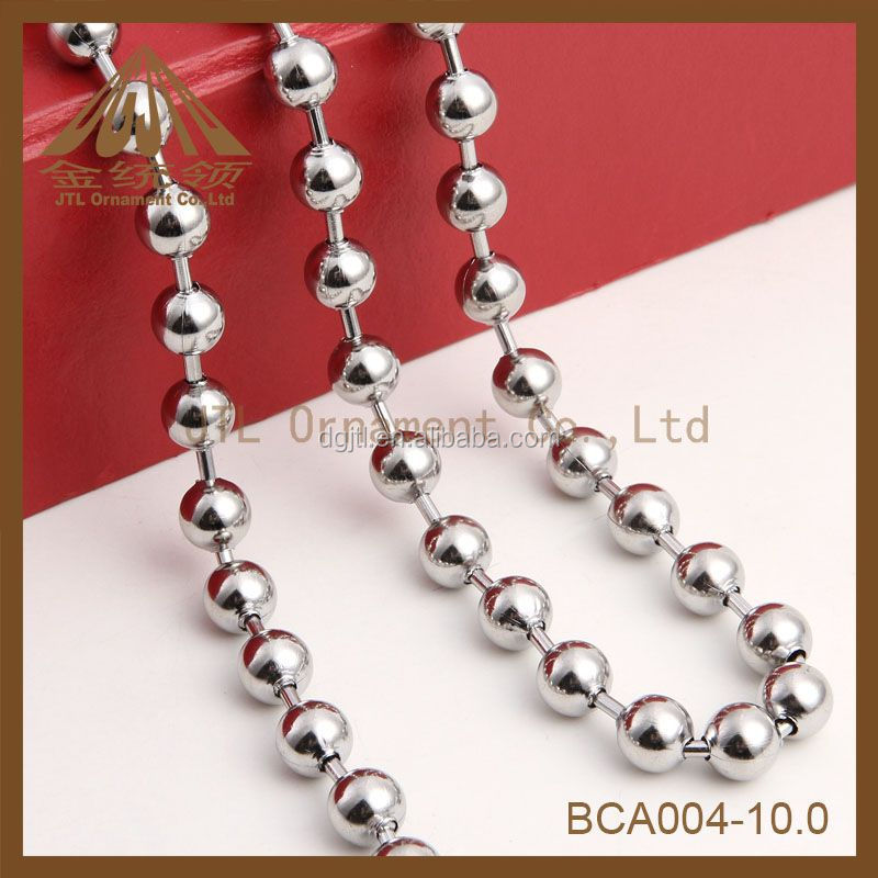 Factory Wholesale 10mm 304 Stainless Steel Ball Chain