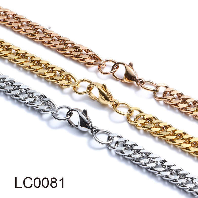 Top quality  stainless steel fashion 1.2mm grinding chain necklace