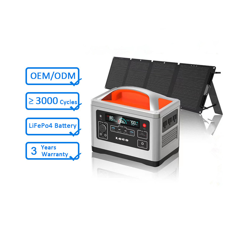 Customized Portable Power Station 700w Generator UK DE US Plug Battery Lifepo4 Battery For Outdoor Camping Electric Car