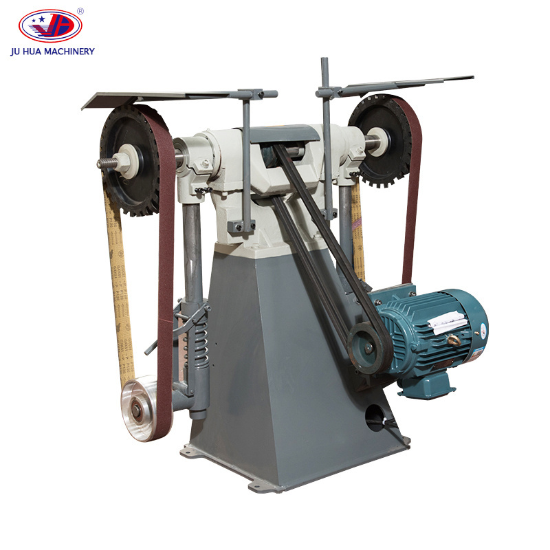 JUHUA manual metal sand belt grinder grinding and polishing machine for faucet industry