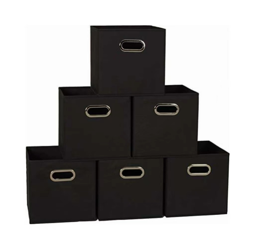 Set of 6 Foldable Fabric Storage Containers with Handles for Home Storage & Organization Storage Boxes & Bins