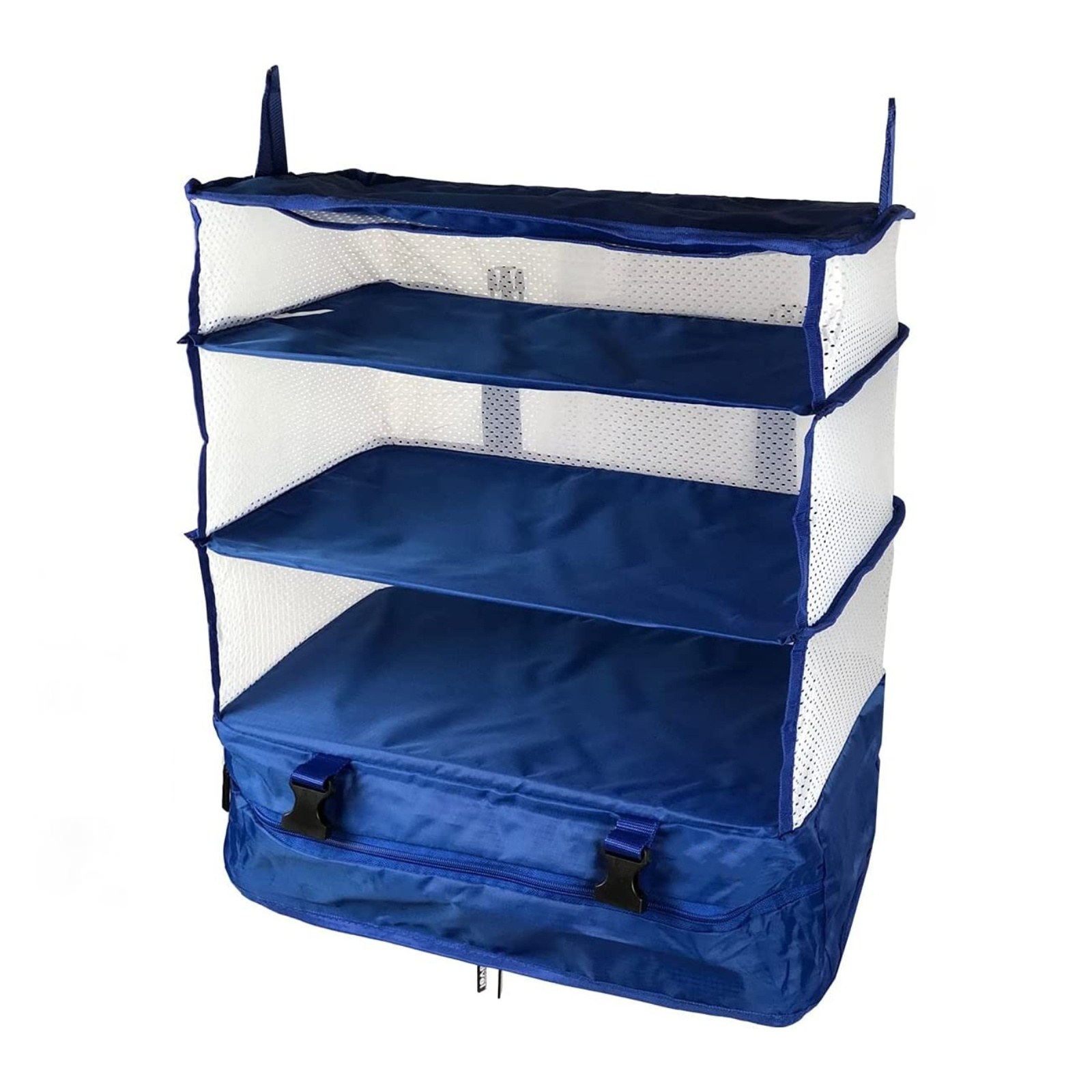 Travel Luggage Organizer and Storage Bag With Hanging Shelves and Laundry Storage Box for Suitcase