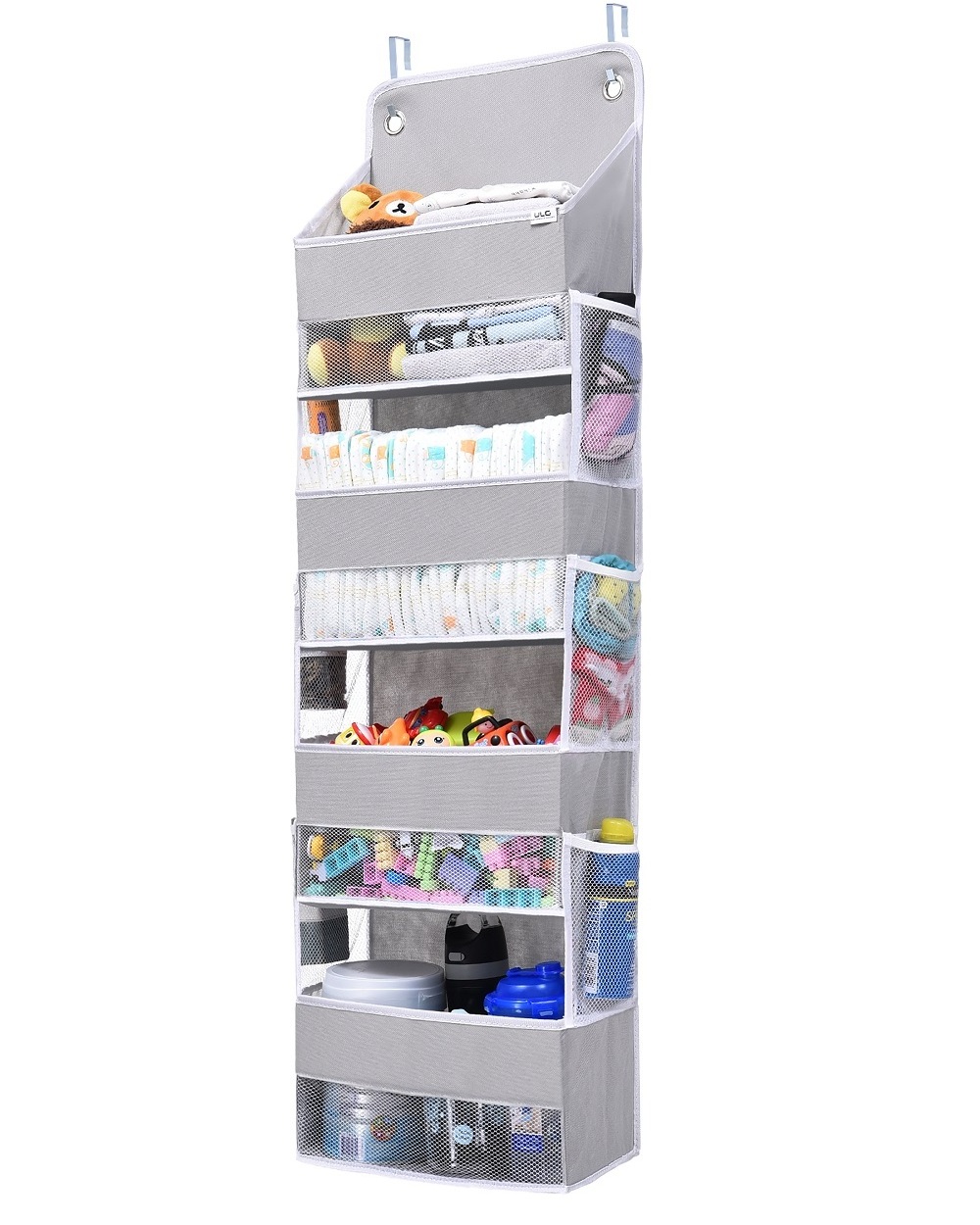 Door Hanging Organizer Closet Cabinet Storage Holder with 4 Large Pockets and 6 Mesh Pockets Storage Bag for CosmeticsToys