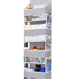 Door Hanging Organizer Closet Cabinet Storage Holder with 4 Large Pockets and 6 Mesh Pockets Storage Bag for CosmeticsToys