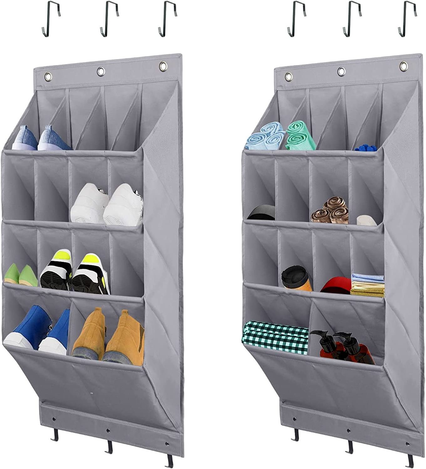 Wholesale Household Over The Door Storage Rack Organizer with Hooks Hanging Shoe Organizer Casual Kitchen Rack Cast Iron Square