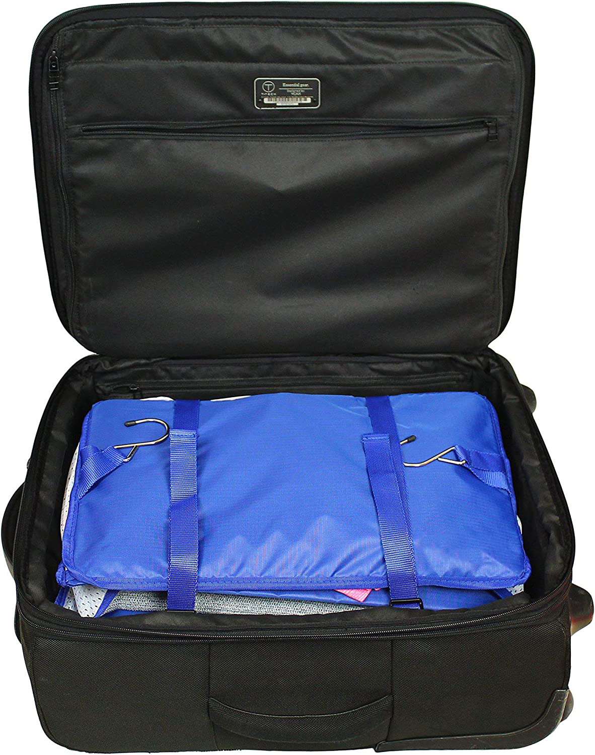 Travel Luggage Organizer and Storage Bag With Hanging Shelves and Laundry Storage Box for Suitcase