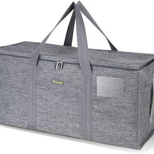 Fabric Moving Bags Custom Foldable Heavy Duty Moving Totes Durable Oxford Storage Bags PVC Polyester Double Clothing Organizer