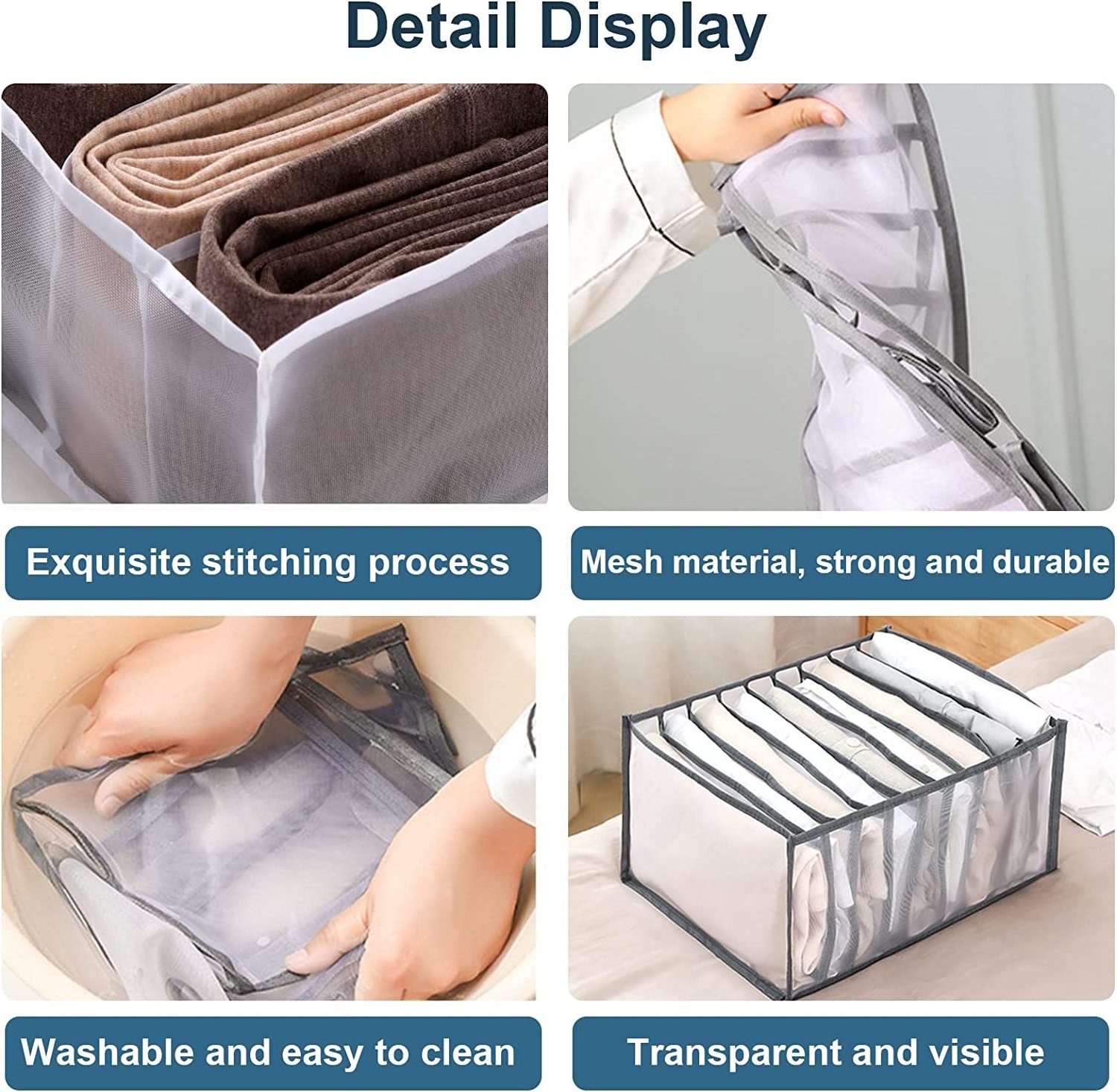 Hot Sale Houseware Home Storage & Organization Household Items Mesh Wardrobe Clothes Organizer Pants Closet Organizer