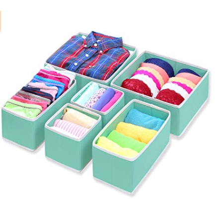 Organizer Cube Basket Foldable Cloth Storage Boxes & Bins Fabric Drawer Closet Dresser & Underwear Storage Containers Divider