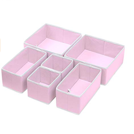 Organizer Cube Basket Foldable Cloth Storage Boxes & Bins Fabric Drawer Closet Dresser & Underwear Storage Containers Divider