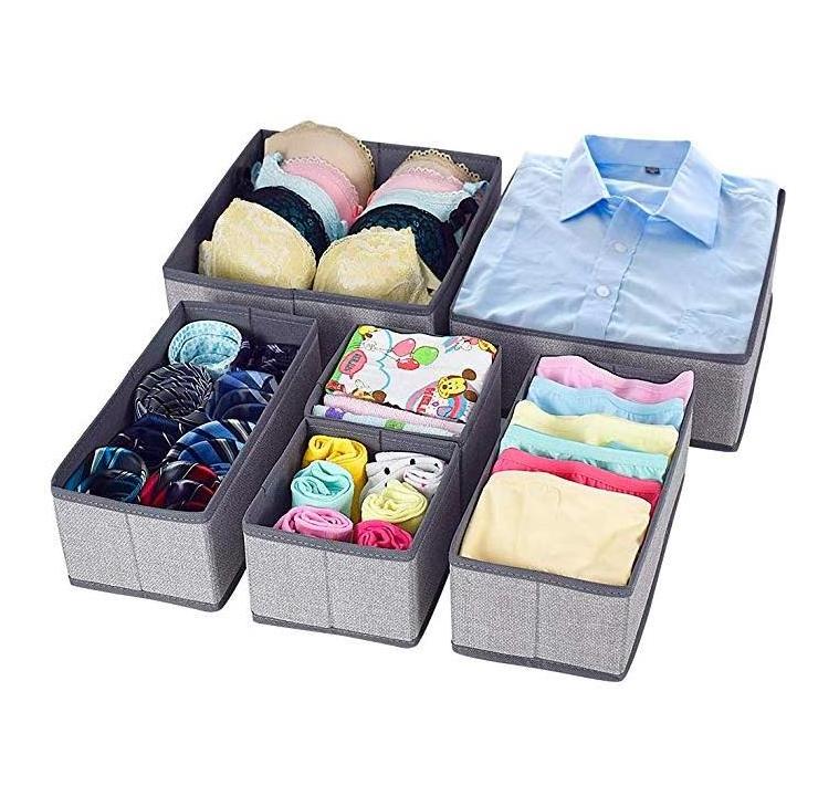 Modern Rectangle Cube Storage Bins for Baby Clothes Underwear Closet Dresser Organizer Drawer Divider