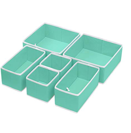 Organizer Cube Basket Foldable Cloth Storage Boxes & Bins Fabric Drawer Closet Dresser & Underwear Storage Containers Divider