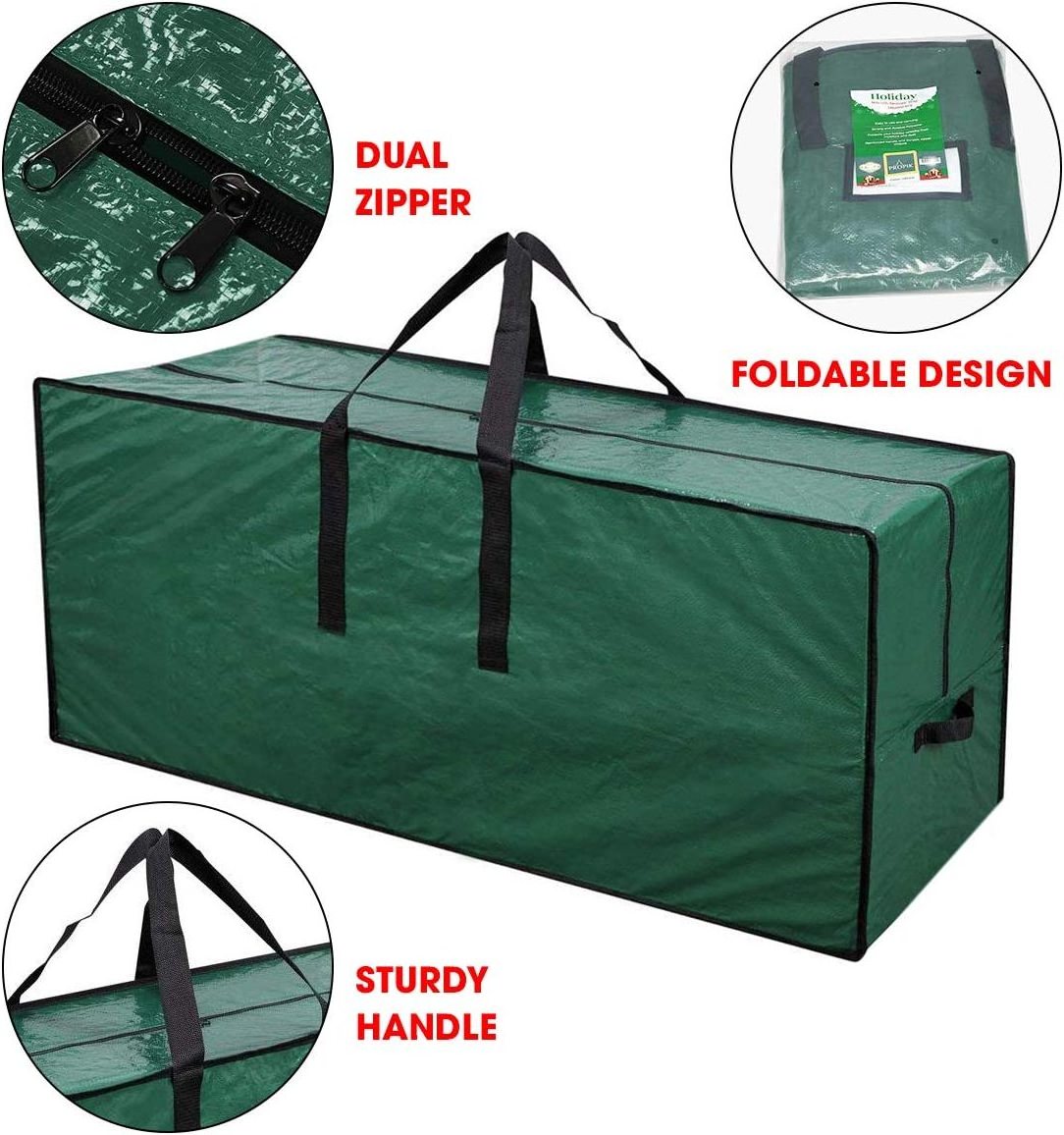 High-Capacity Multifunction Plastic Christmas Tree Storage Bag for Living Room and Garage Use