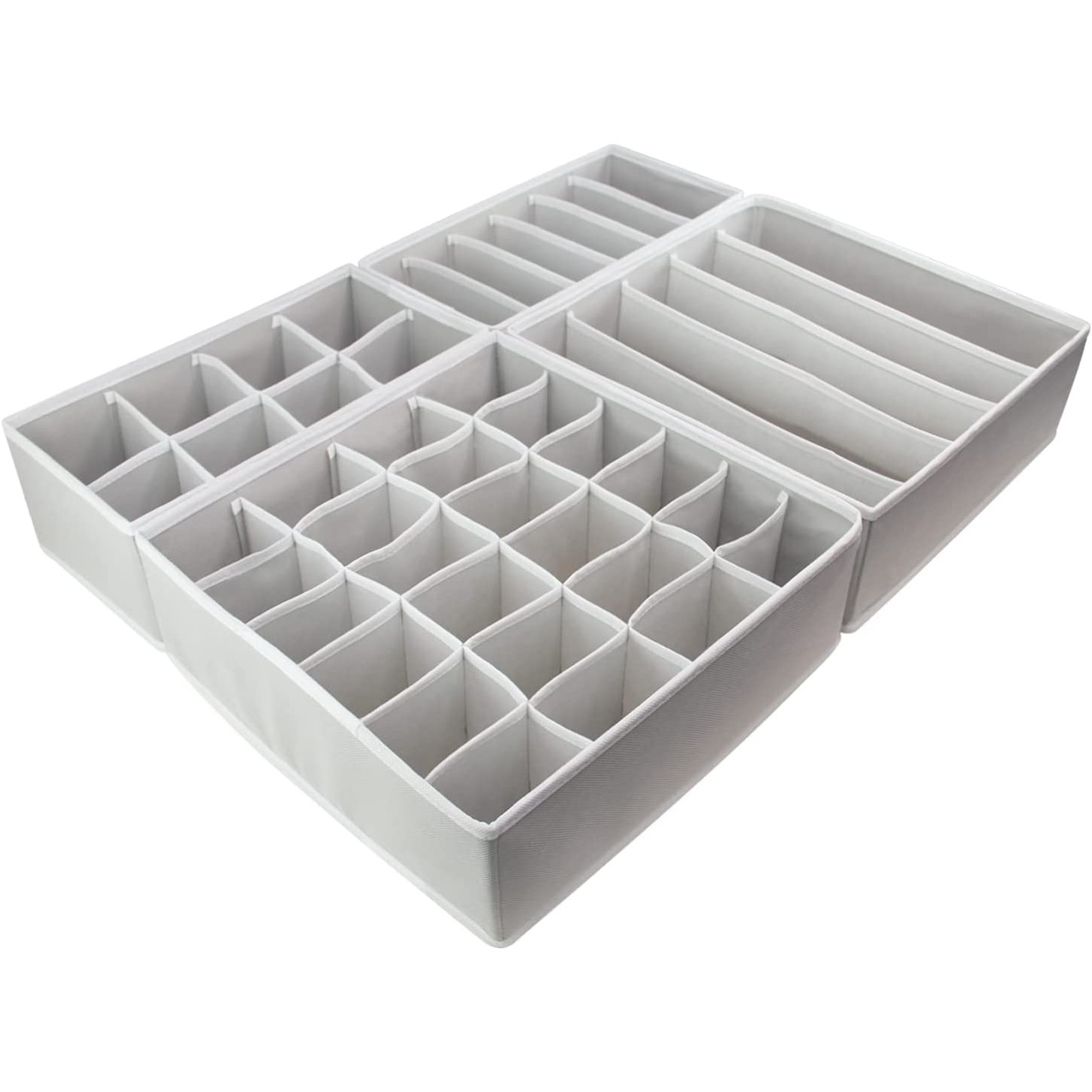 wholesale  4 Pcs Underwear Drawer Organizers Divider Socks Bra Organizer and storage box for Lingerie underwear organizer drawer