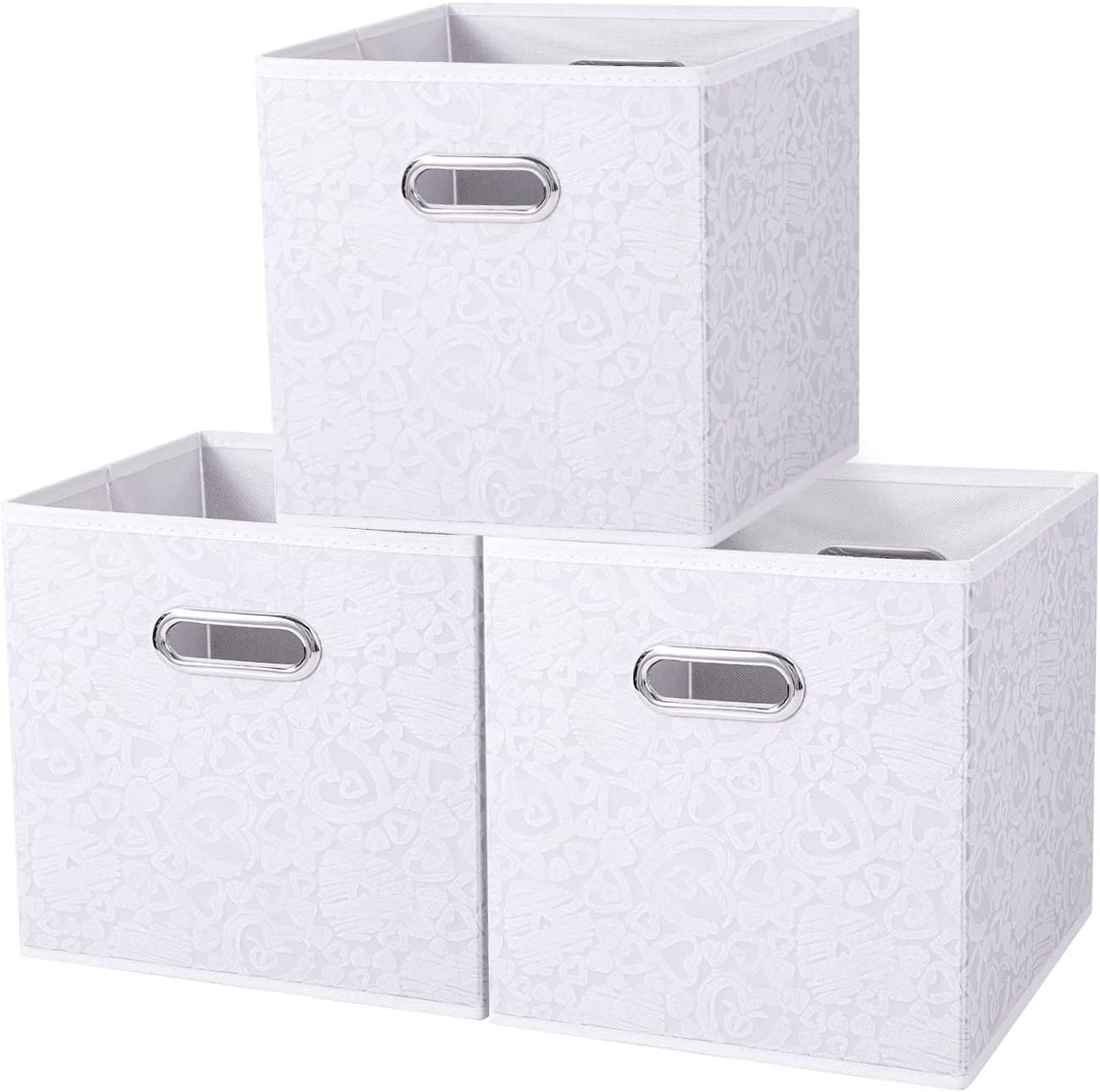 Modern Single-Tier Fabric Storage Cubes Bins Foldable Cloth Boxes Kids Multifunctional Kitchen Wardrobe Bathroom Shoe Storage