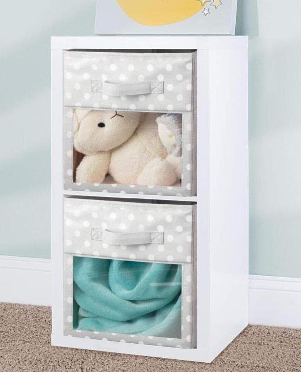 Soft Fabric Closet Storage Cube Set of 4 with Easy-View Front Window Closet Systems & Organizers