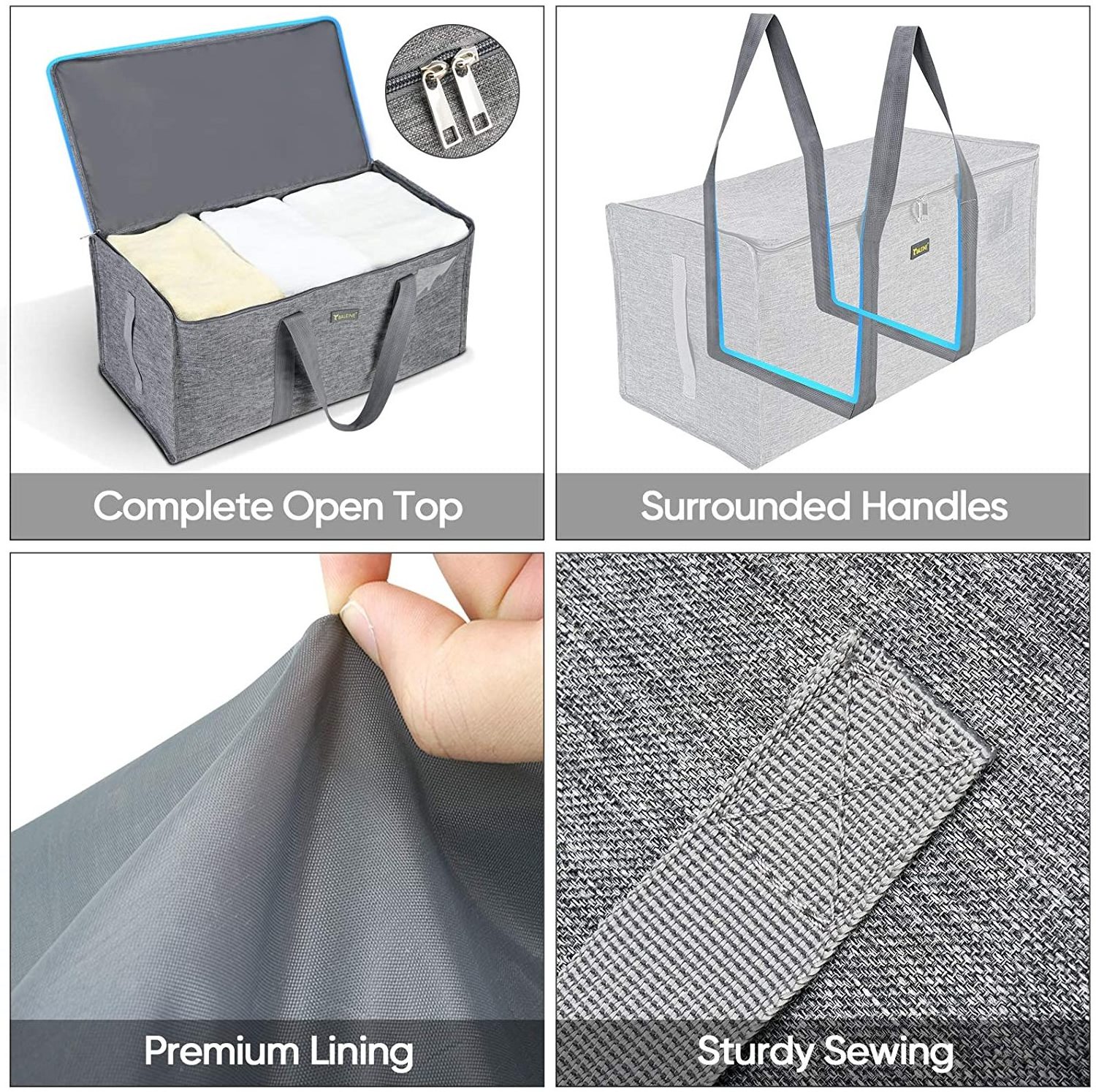 Fabric Moving Bags Custom Foldable Heavy Duty Moving Totes Durable Oxford Storage Bags PVC Polyester Double Clothing Organizer