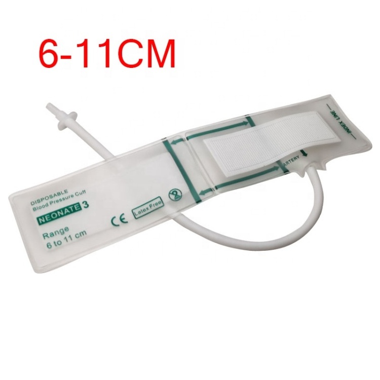 Disposable Neonatal BP Cuff #1 #2 #3 #4 #5, 3 - 6 cm Single Tube Dual Tubes Male Slip Connectors Compatible With GE Monitors