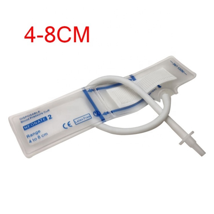 Disposable Neonatal BP Cuff #1 #2 #3 #4 #5, 3 - 6 cm Single Tube Dual Tubes Male Slip Connectors Compatible With GE Monitors