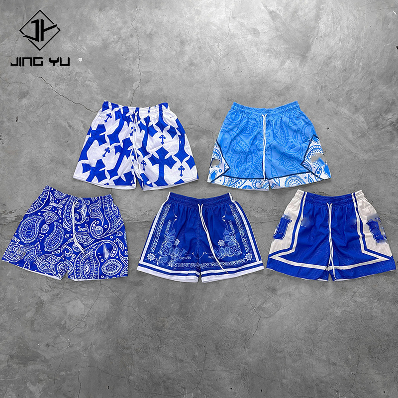 Custom Mesh Men'S Shorts Street Wear Sports Shorts Gym jogger Basketball Double Layer Sublimation 100% Polyester shorts