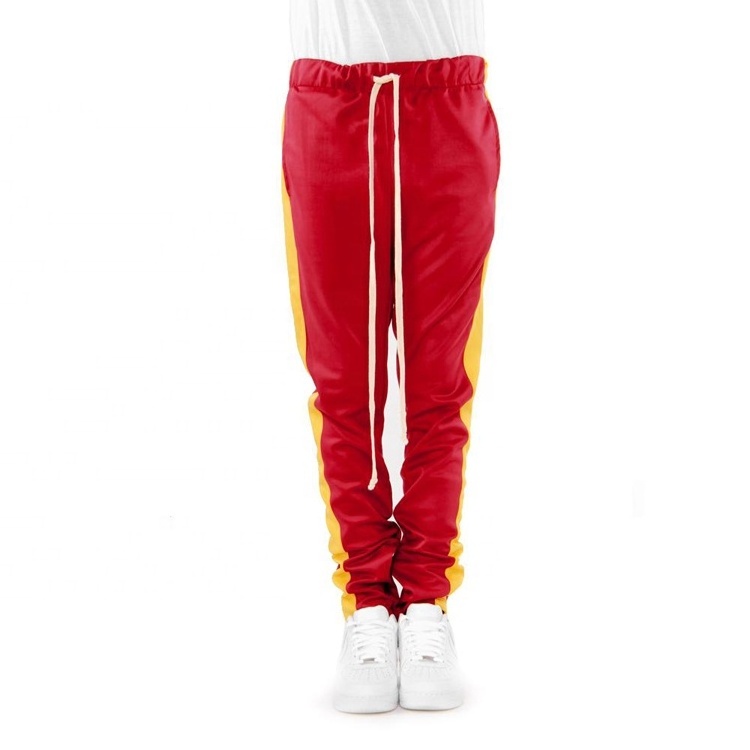 Jingyu Fashion 95% Polyester 5% Spandex Custom Men's Side Stripe Jogger Pants Techno Track Pants