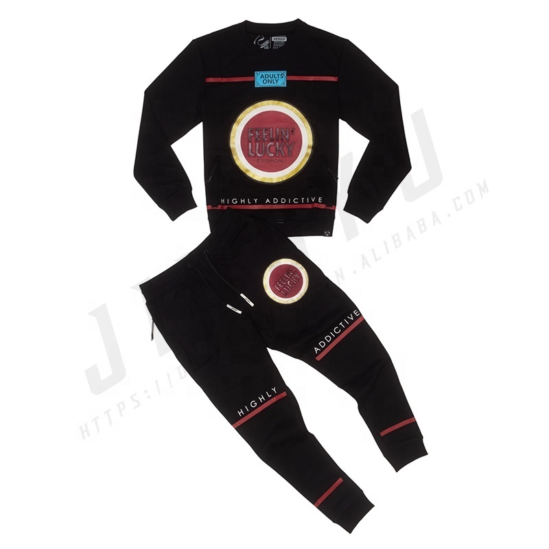 Customised sweatsuit fleece mens cargo tracksuits turkey 100% cotton sweat suits vendors jogger sweatsuits mens