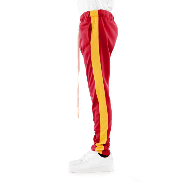 Jingyu Fashion 95% Polyester 5% Spandex Custom Men's Side Stripe Jogger Pants Techno Track Pants