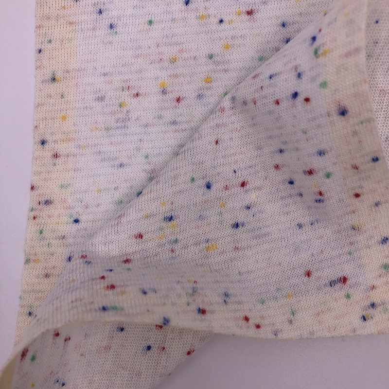 Colorful dotted 100%Combed Cotton Color Neps Jersey Fabric