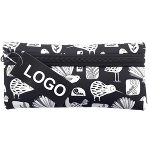 Factory Price Custom Logo Neoprene Waterproof Portable Cosmetic Bag Custom Print Stationery Pouch Pencil Case