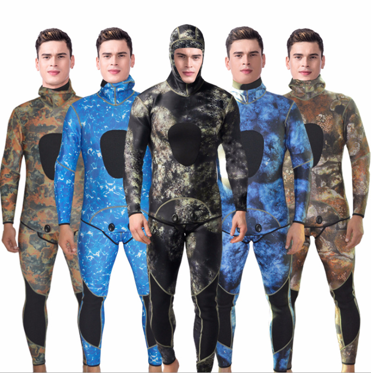 3MM Scuba Diving Suits for Men 2 Pieces Long Sleeve Keep Warm Wetsuits Spearfishing Rash Guards Surfing Swimsuits