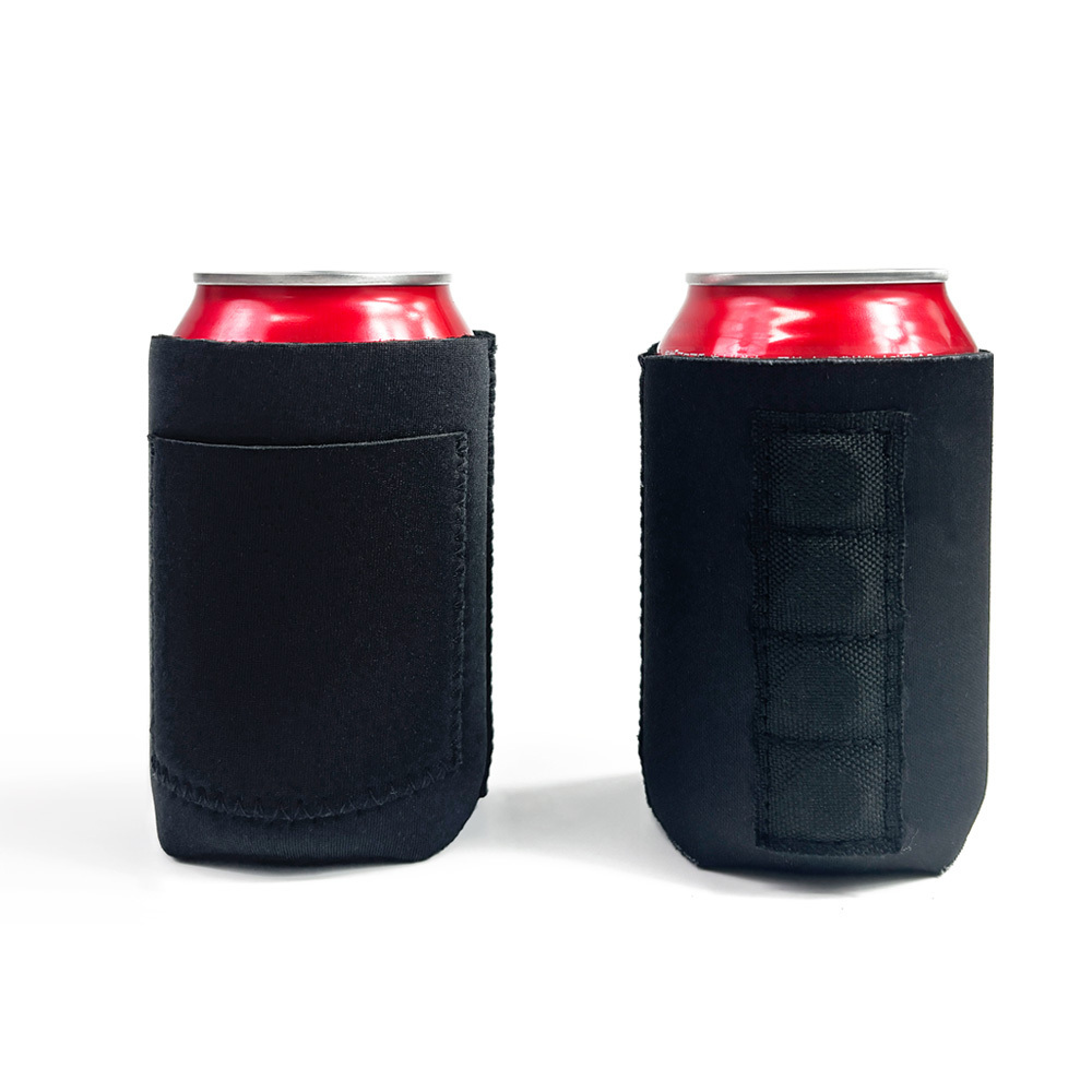 Neoprene Sublimation Can Coolie Leather Blank Slim Beer Can Sleeve Can Cooler Koozies with Logo