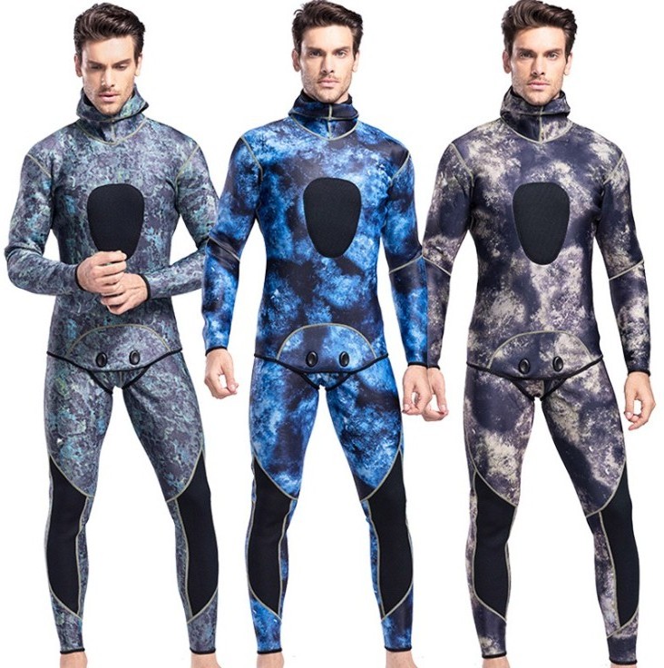 3MM Scuba Diving Suits for Men 2 Pieces Long Sleeve Keep Warm Wetsuits Spearfishing Rash Guards Surfing Swimsuits