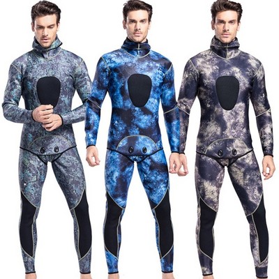 3MM Scuba Diving Suits for Men 2 Pieces Long Sleeve Keep Warm Wetsuits Spearfishing Rash Guards Surfing Swimsuits