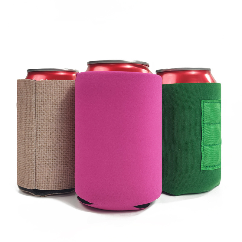 Custom Blank Foam Neoprene collapsible Beer Can Cooler Koozies With Logo Holder Bottle Sleeves